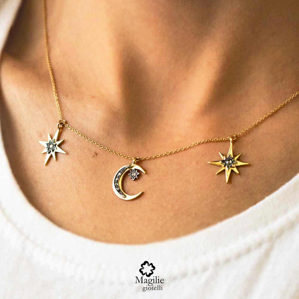 Collier Aurora Stelle e Luna